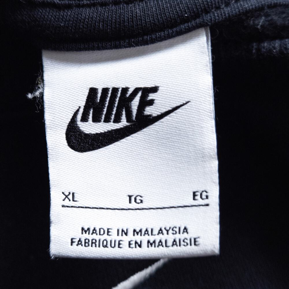 Nike Cropped Oversized Sweatshirt Black Size XL Sporty Minimal - Picture 6 of 7